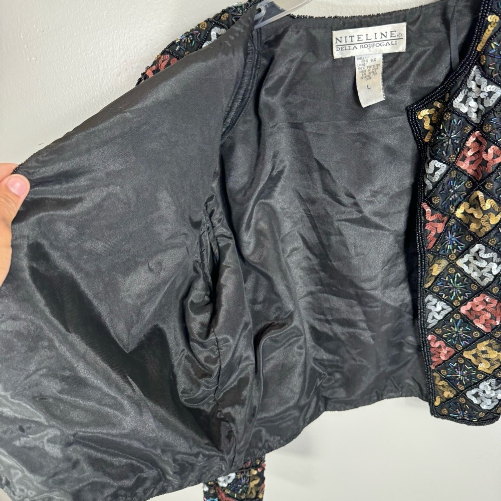 Niteline Black and Gold Embellished Blazer - Picture 15 of 15